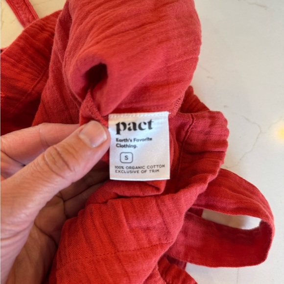 Pact Adjustable Strap Organic Cotton Tied Front Cropped Tank / small - Picture 8 of 9